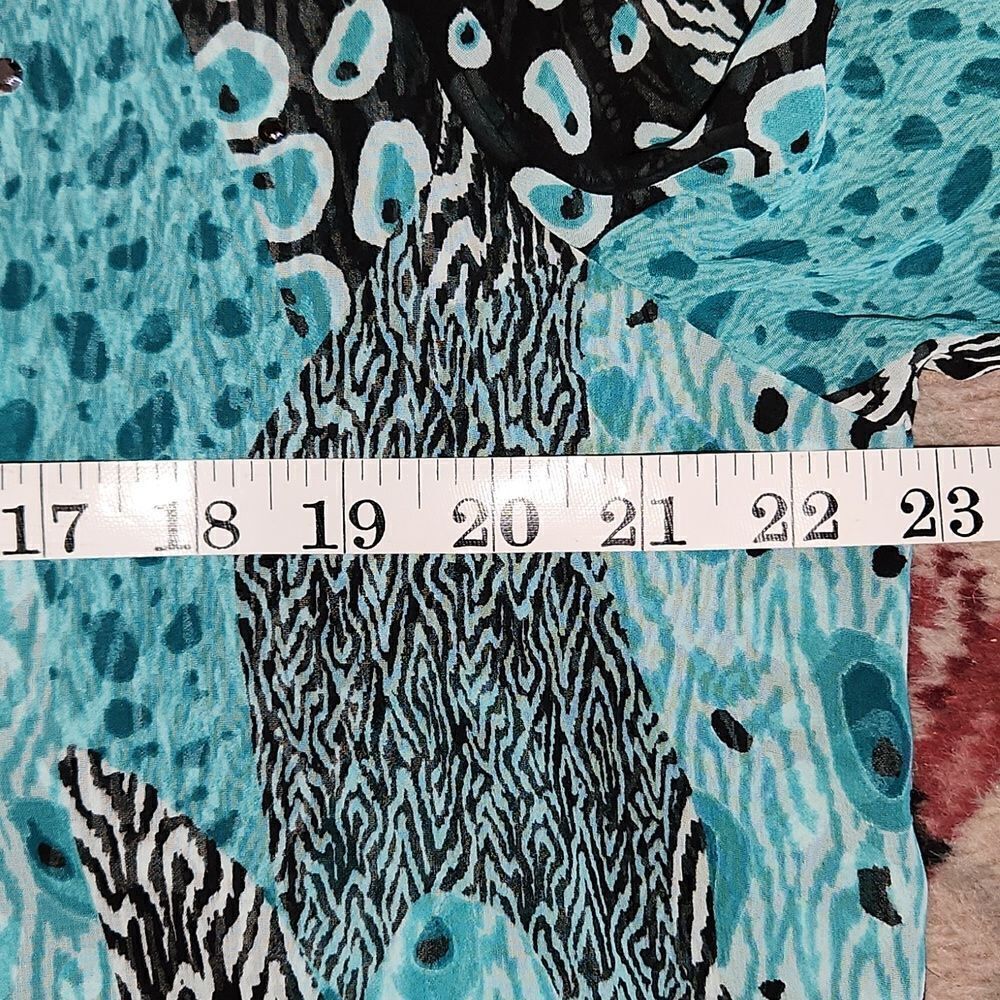 Style & Co. Sheer Layered Multi-Pattern Blouse - Picture 9 of 9